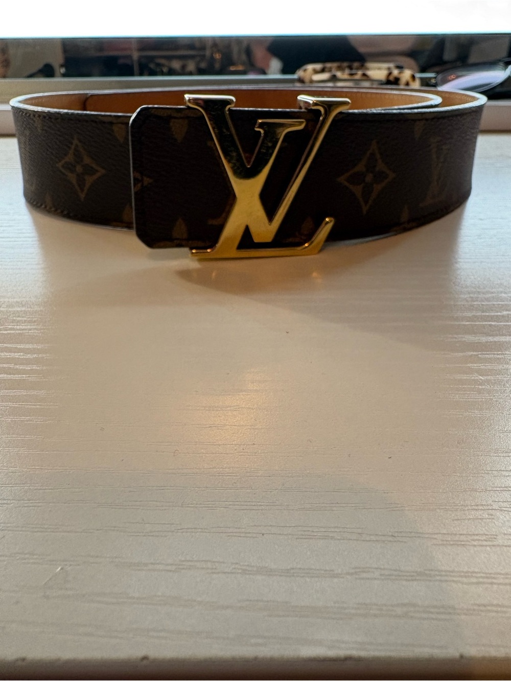 Louis Vuitton Monogram women’s Leather Belt - Brown/Gold